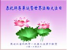 黑龙江省哈尔滨市双城市一夫妻大法弟子恭祝师尊华诞暨世界法轮大法日！