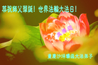 重庆沙坪坝区大法弟子恭祝师父华诞！世界法轮大法日！