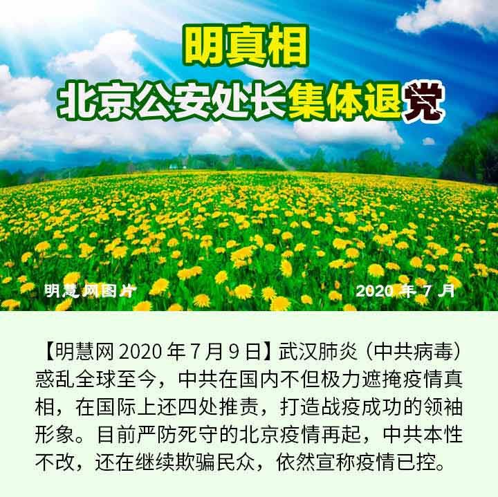 (2020年07月11日) 手机图片和彩信：明真相　北京某刑侦处长带领五人三退
