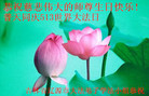吉林省辽源大法弟子恭祝慈悲伟大的师尊生日快乐！