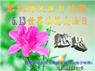 湖南大法弟子恭贺世界法轮大法日暨师尊华诞(20条)