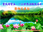 中国各地学法组大法弟子同庆法轮大法日