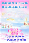 沈阳大法弟子恭贺世界法轮大法日暨师尊华诞(18条)
