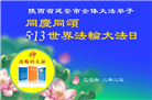 陕西大法弟子庆祝世界法轮大法日(19条)