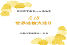 四川大法弟子庆祝世界法轮大法日(20条)