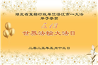 湖北大法弟子庆祝世界法轮大法日(20条)