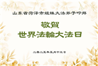 山东大法弟子庆祝世界法轮大法日(20条)