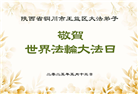 陕西大法弟子庆祝世界法轮大法日(18条)