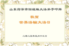 山东大法弟子庆祝世界法轮大法日(19条)