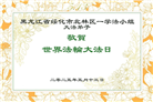 黑龙江大法弟子庆祝世界法轮大法日(20条)