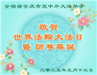 安徽大法弟子庆祝世界法轮大法日(19条)