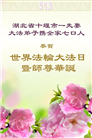 湖北大法弟子庆祝世界法轮大法日(18条)
