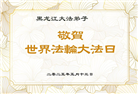 黑龙江大法弟子庆祝世界法轮大法日(20条)