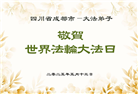 成都大法弟子庆祝世界法轮大法日(19条)
