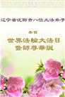 沈阳大法弟子庆祝世界法轮大法日(19条)
