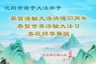 沈阳大法弟子庆祝世界法轮大法日(19条)
