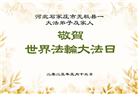 石家庄大法弟子庆祝世界法轮大法日(20条)