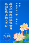 山东大法弟子庆祝世界法轮大法日(20条)
