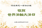 保定大法弟子庆祝世界法轮大法日(21条)