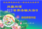 保定大法弟子庆祝世界法轮大法日(22条)