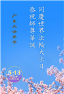 广东大法弟子庆祝世界法轮大法日(18条)