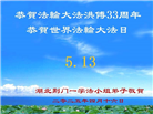 湖北大法弟子庆祝世界法轮大法日(18条)
