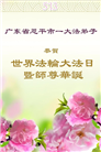 广东大法弟子庆祝世界法轮大法日(22条)
