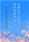 潍坊大法弟子庆祝世界法轮大法日(20条)