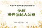 广东大法弟子庆祝世界法轮大法日(20条)