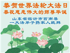 山东大法弟子庆祝世界法轮大法日(110条)