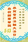 辽宁大法弟子庆祝世界法轮大法日(160条)
