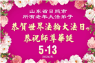山东大法弟子庆祝世界法轮大法日(120条)