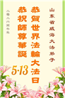 山东大法弟子庆祝世界法轮大法日(118条)