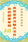 石家庄大法弟子庆祝世界法轮大法日(163条)