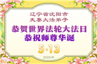 沈阳大法弟子庆祝世界法轮大法日(108条)